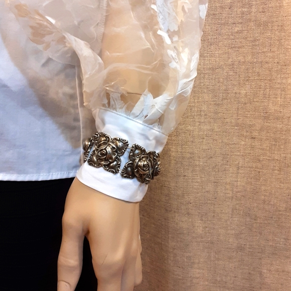 Vintage Spectacular c1940 RUBENS Mexico Rose Bracelet - Picture 2 of 12